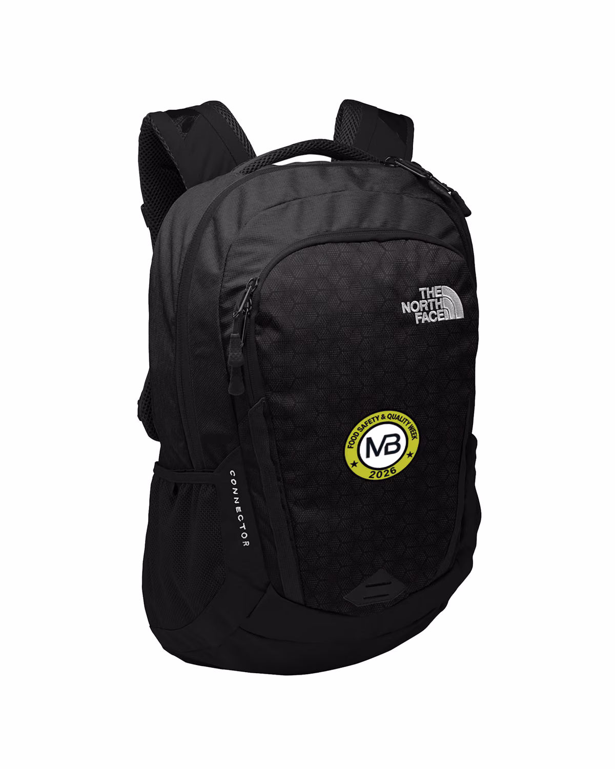 Custom The North Face Connector Backpack - TNF Black/ TNF White - side