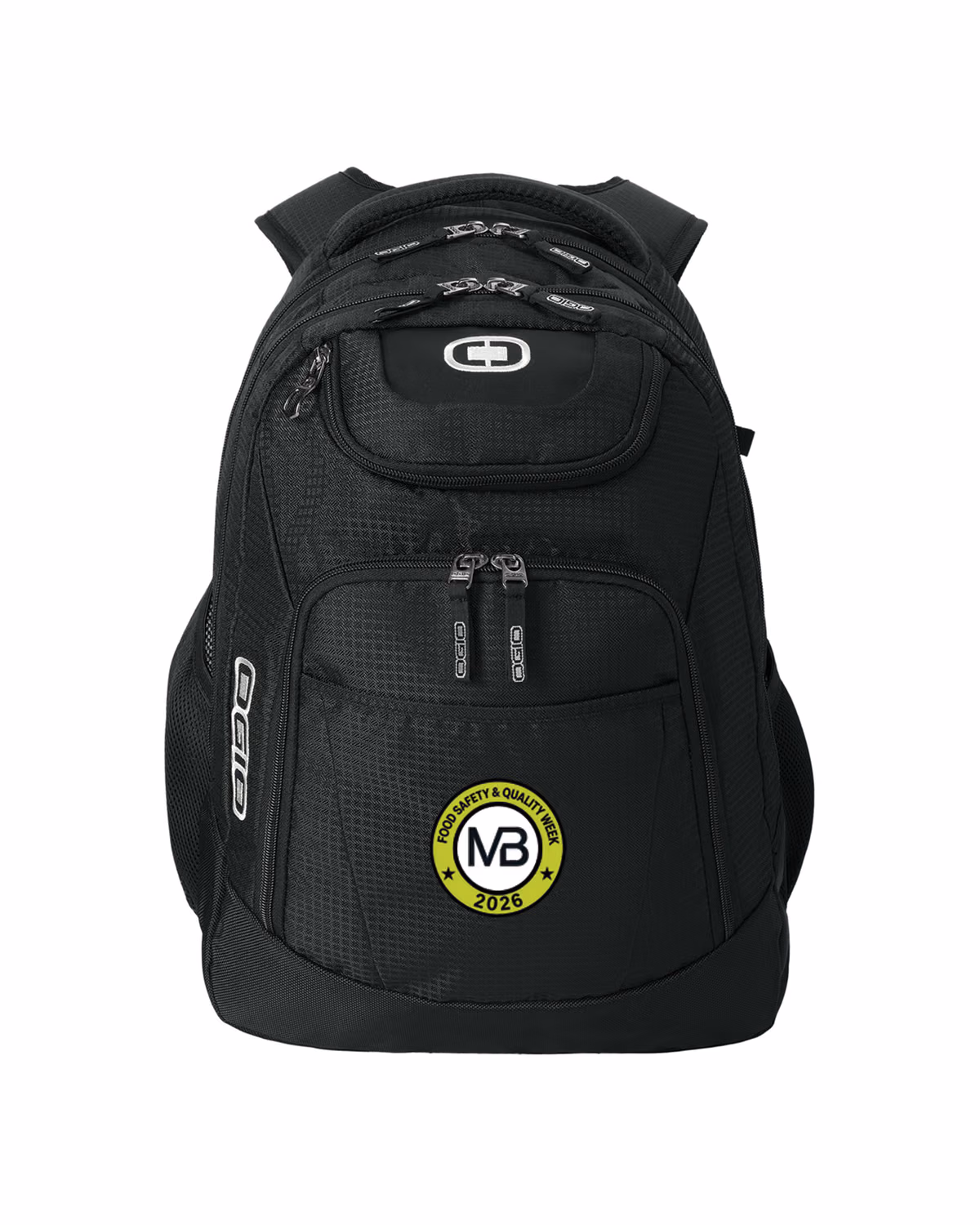Custom OGIO Excelsior Pack - Black/ Silver - front