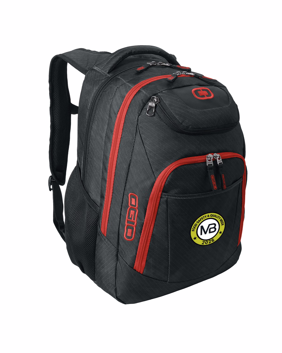Custom OGIO Excelsior Pack - Cynderfunk/ Red - side