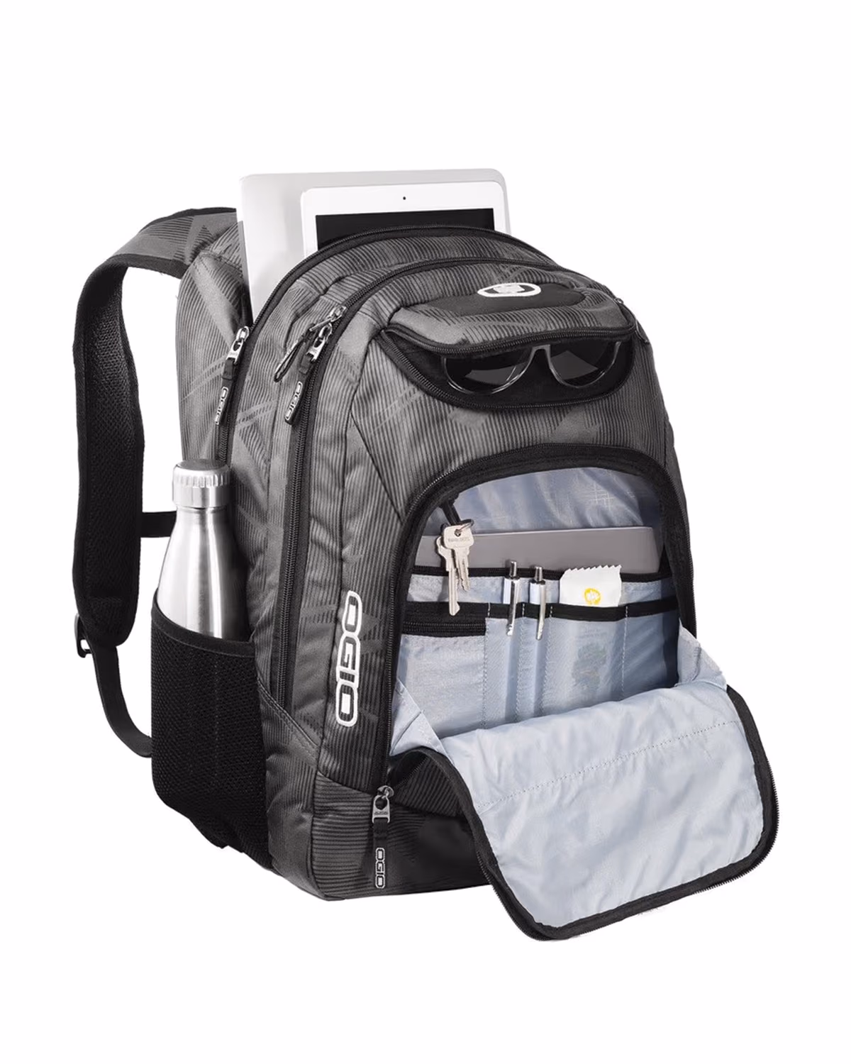 Custom OGIO Excelsior Pack - Black/ Silver - detail