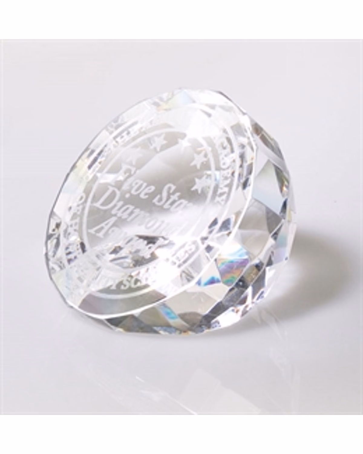 Custom Crystal Award: Modica Flat Cut Diamond
