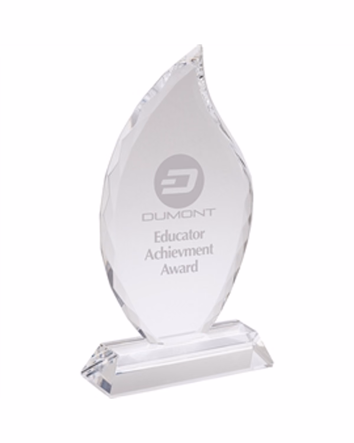 Custom Crystal Award: Fiamma II Large Flame Design