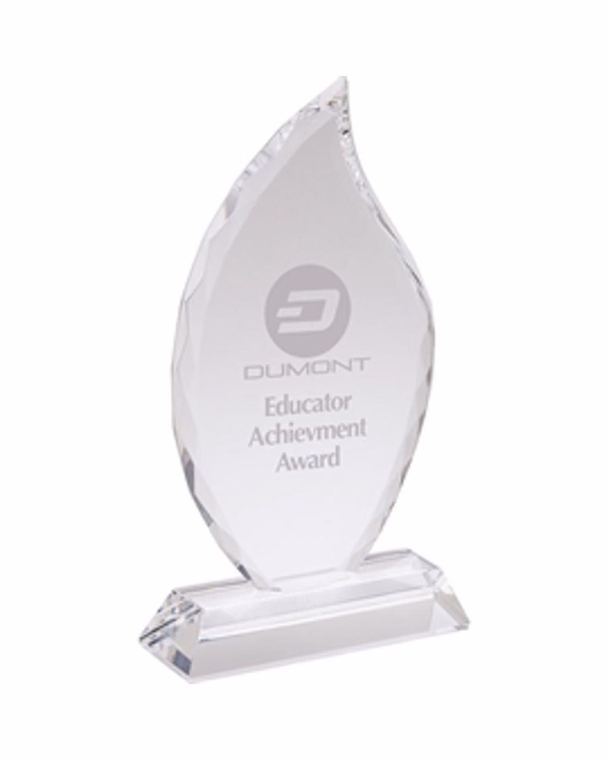 Custom Crystal Award: Fiamma II Large Flame Design