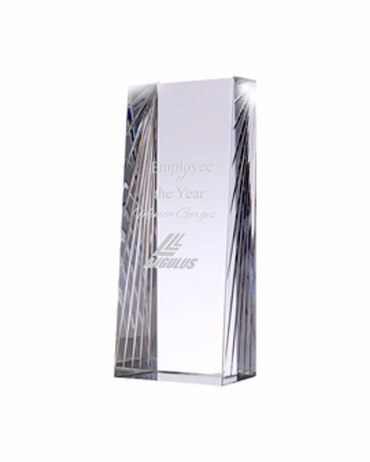 Custom Crystal Award: Alcor Polygon Tower Design