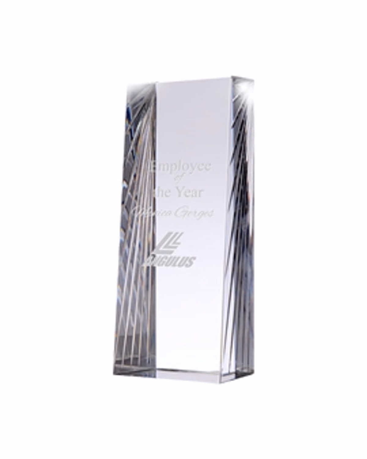 Custom Crystal Award: Alcor Polygon Tower Design