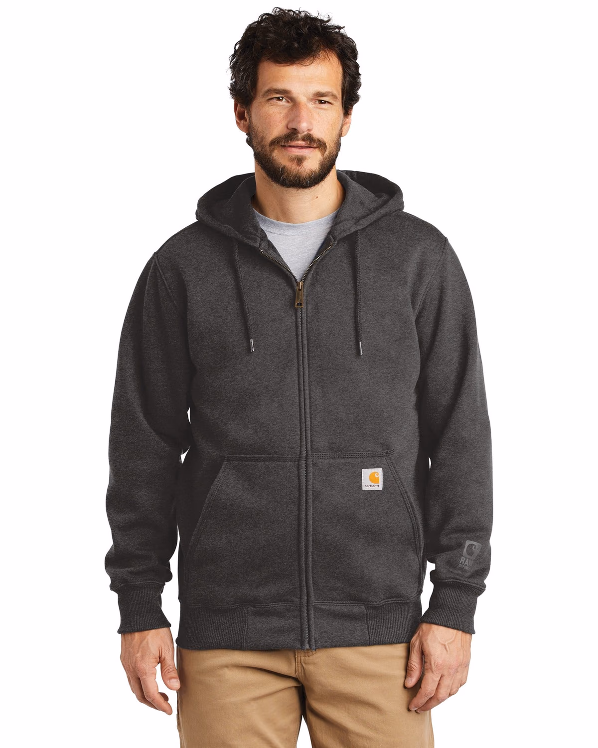 Custom Carhartt Rain Defender Paxton Hooded Zip-Front Sweatshirt