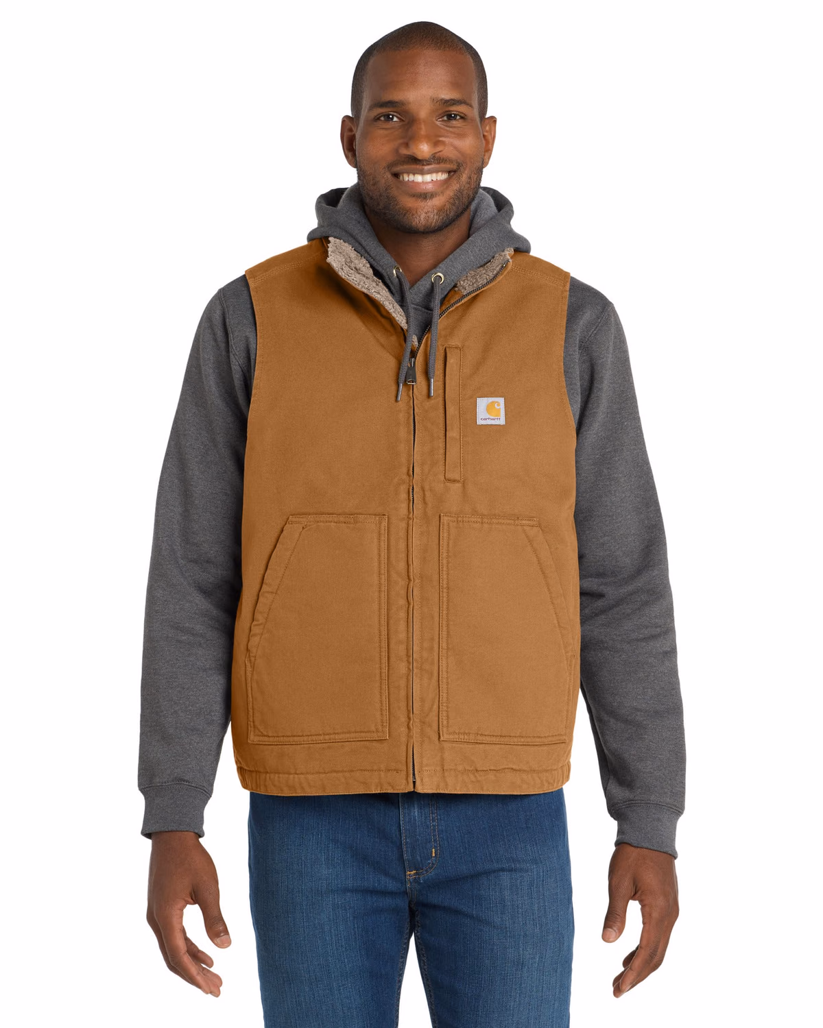 Custom Carhartt Sherpa-Lined Mock Neck Vest