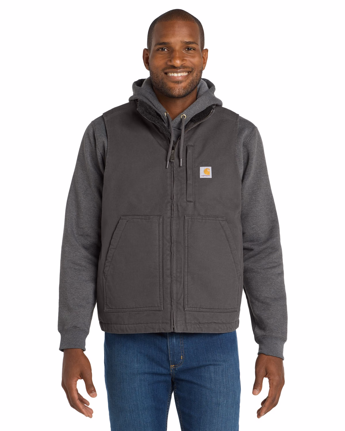 Custom Carhartt Sherpa-Lined Mock Neck Vest