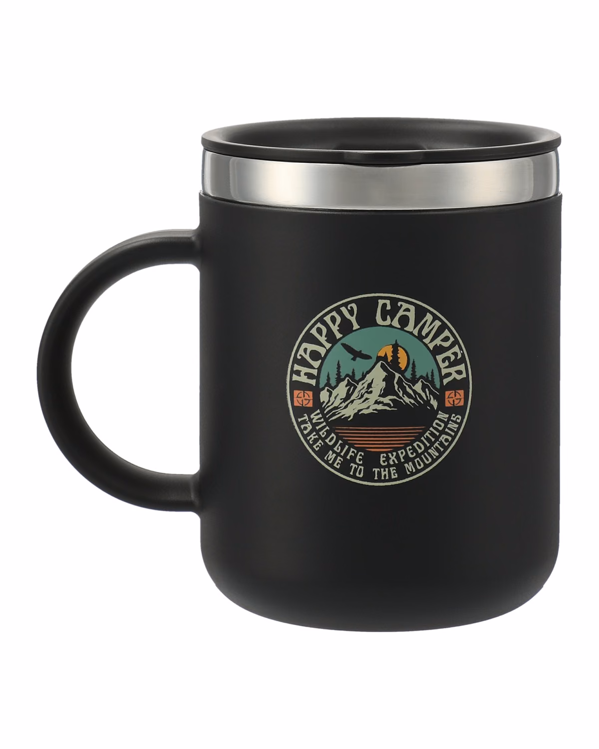 Custom Hydro Flask 12 oz. Coffee Mug, decorated / alternate view