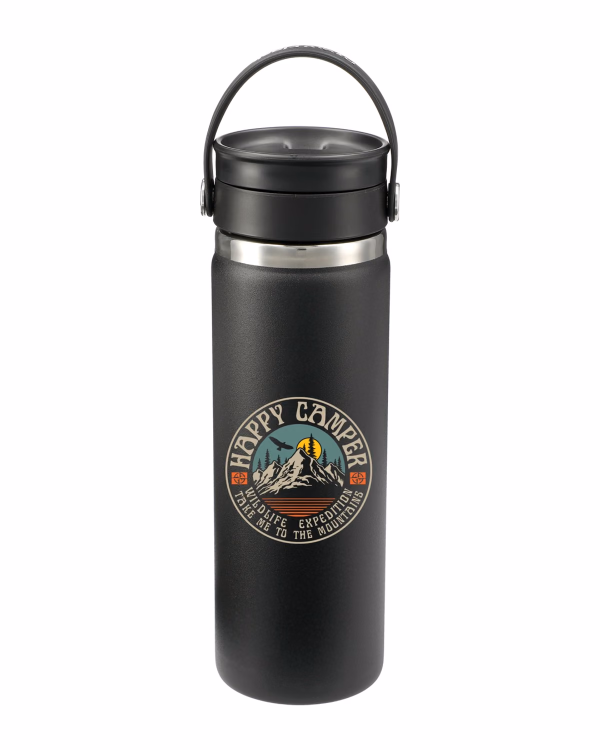 Custom Hydro Flask 20 oz. Wide Mouth Coffee Flask w/Flex Sip Lid, decorated / alternate view