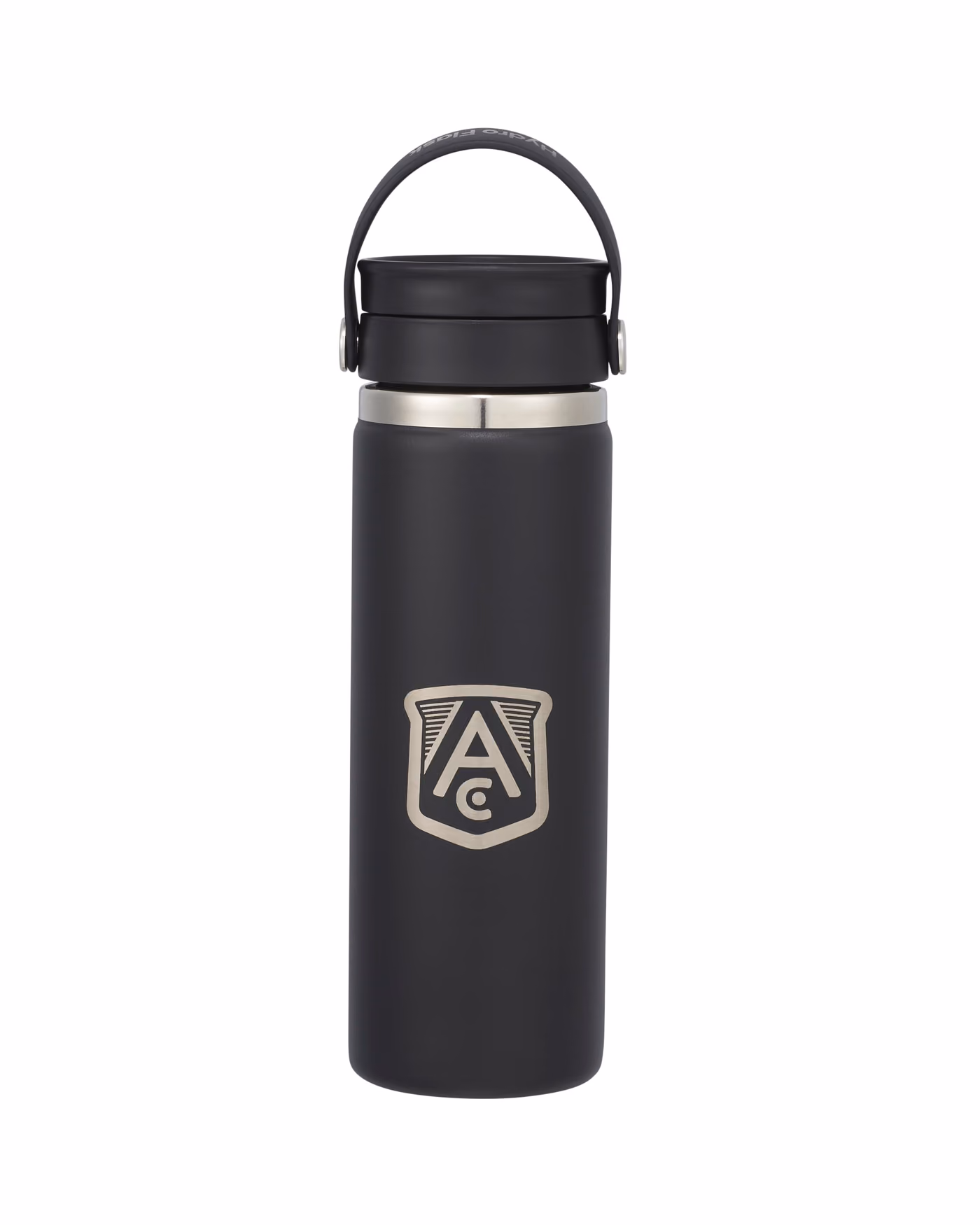Custom Hydro Flask 20 oz. Wide Mouth Bottle w/ Flex Cap - Black