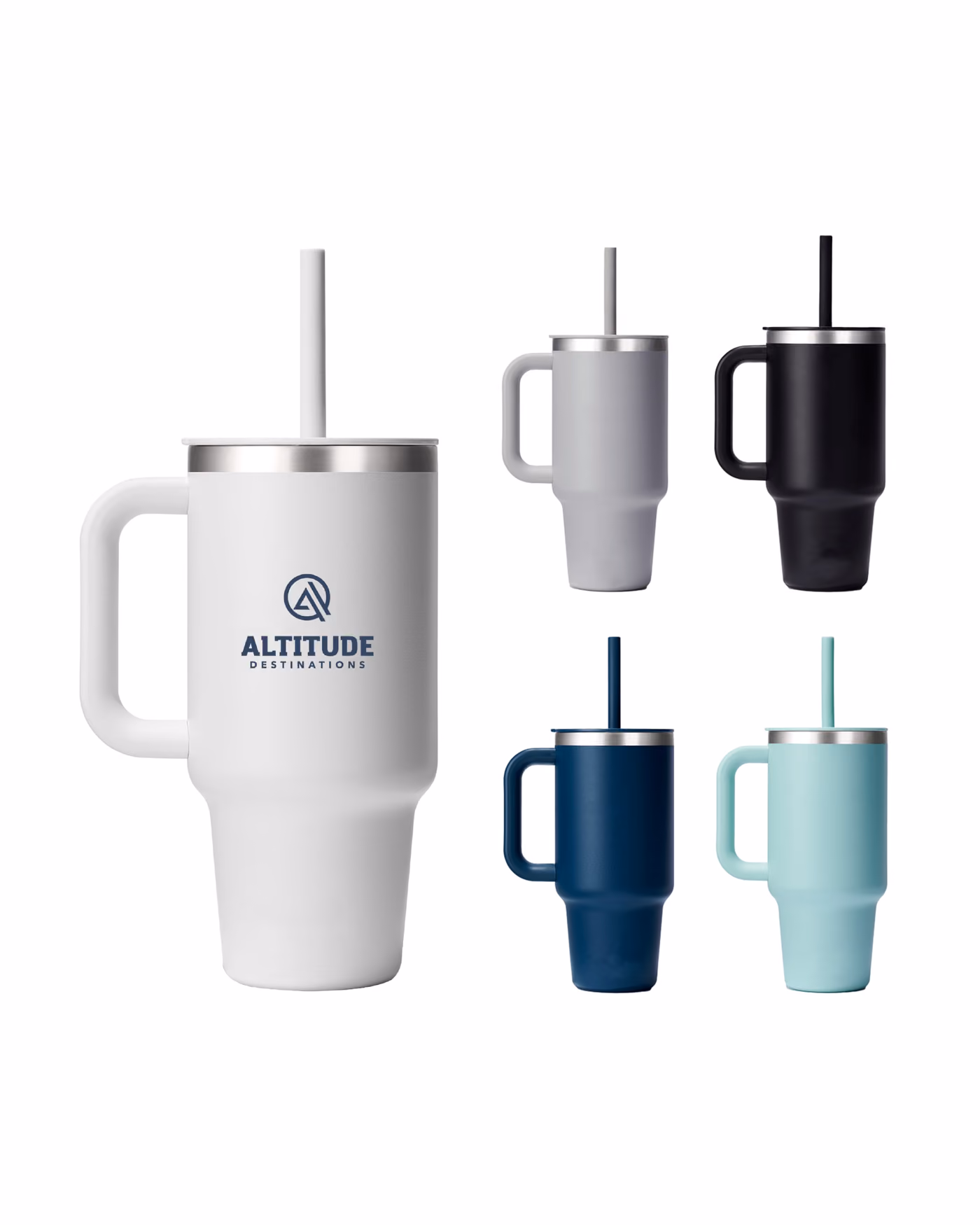 Custom Hydro Flask 32 oz. Travel Tumbler w/Clear Lid - White