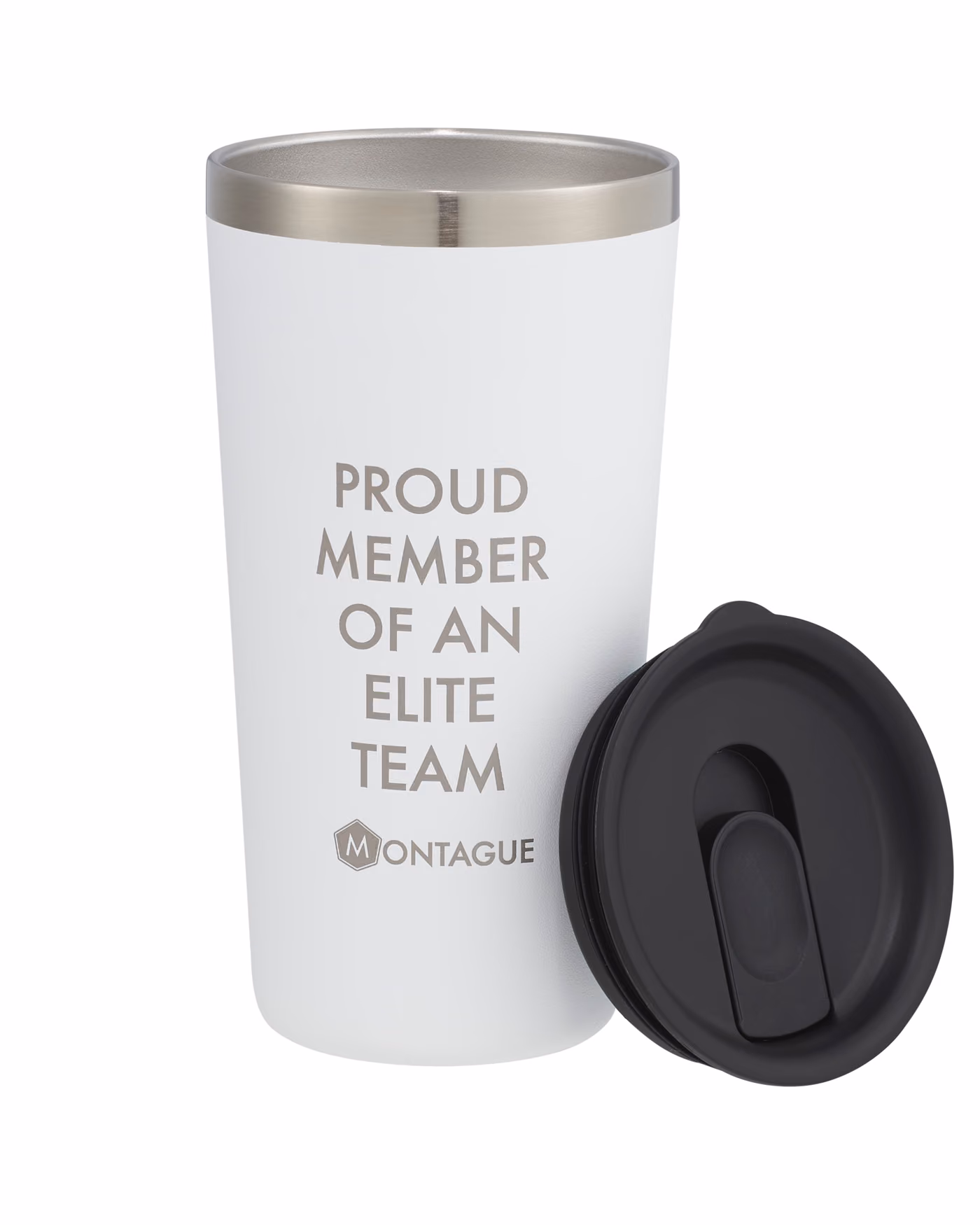 Custom Hydro Flask 16 oz. All Around Tumbler w/Press-In Lid - White