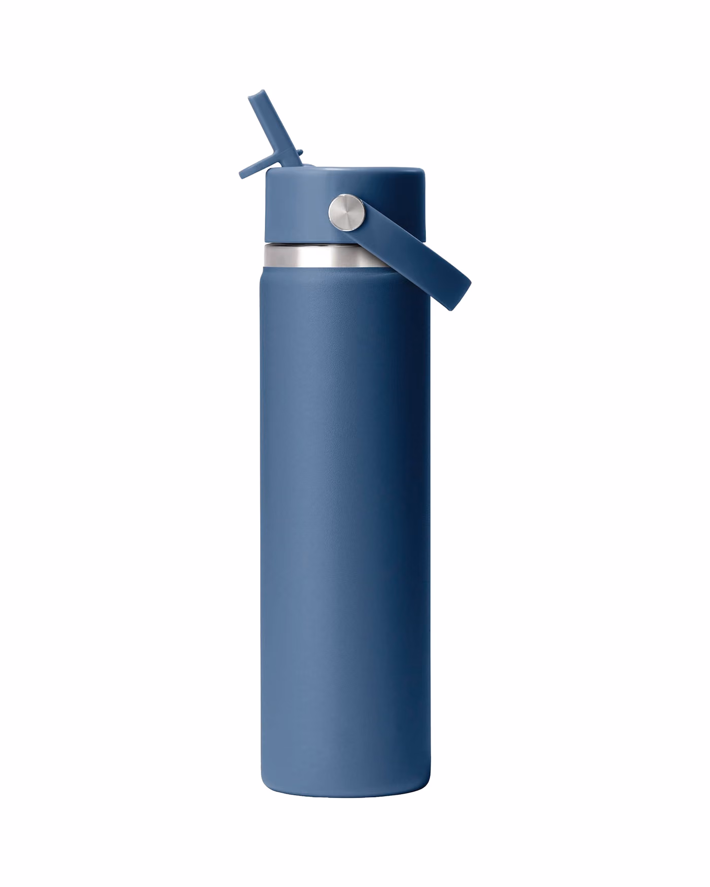 Custom Hydro Flask 24 oz. Standard Mouth Bottle w/Flex Straw Cap - Harbor Blue