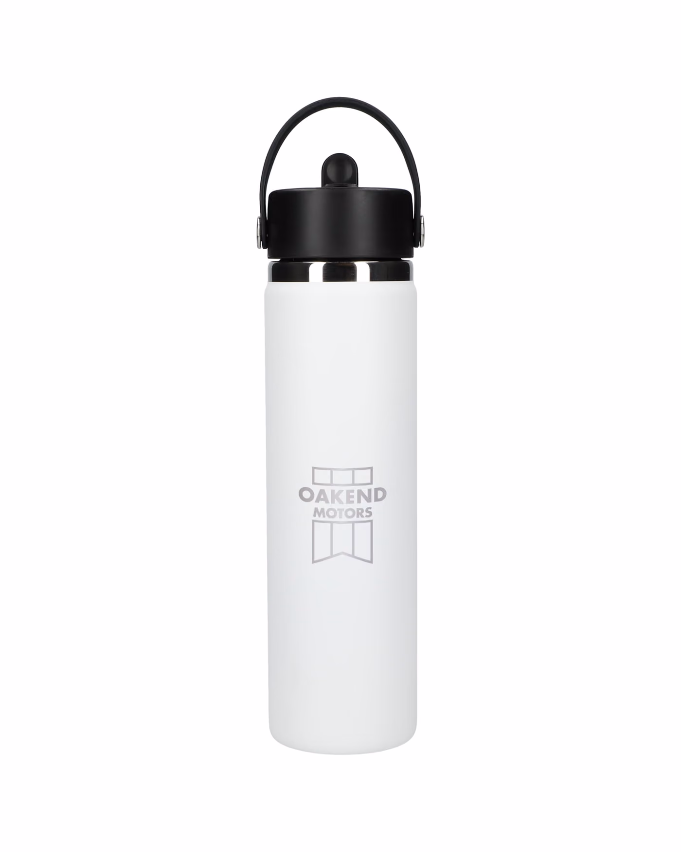 Custom Hydro Flask 24 oz. Standard Mouth Bottle w/Flex Straw Cap - White