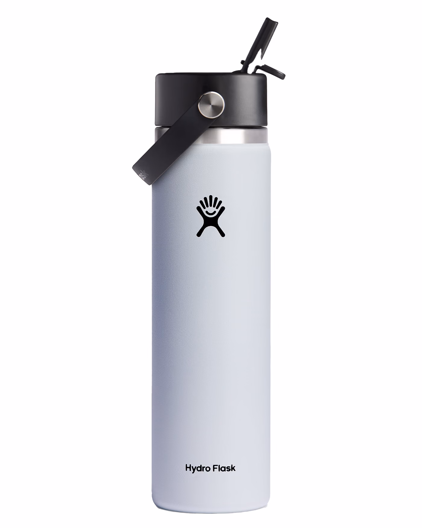 Custom Hydro Flask 24 oz. Standard Mouth Bottle w/Flex Straw Cap - White