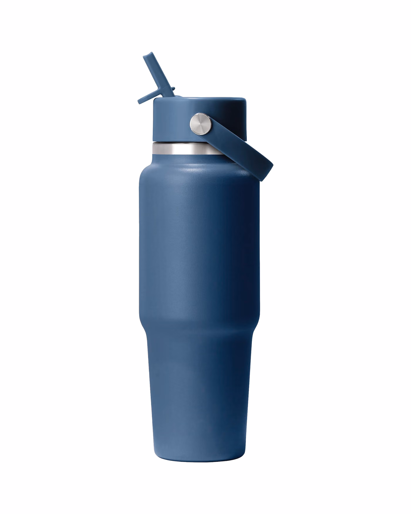 Custom Hydro Flask 32 oz. Wide Mouth Bottle w/Flex Straw Cap - Harbor Blue