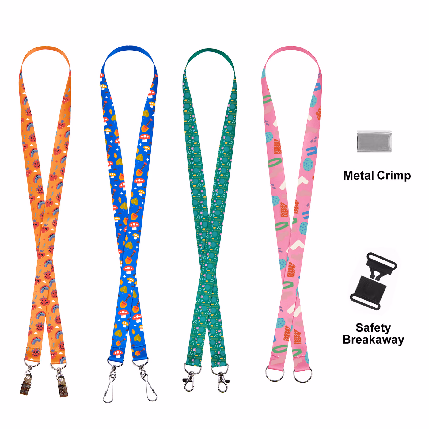 Custom 3/4" Custom Open Ended Dye-Sublimated Lanyard