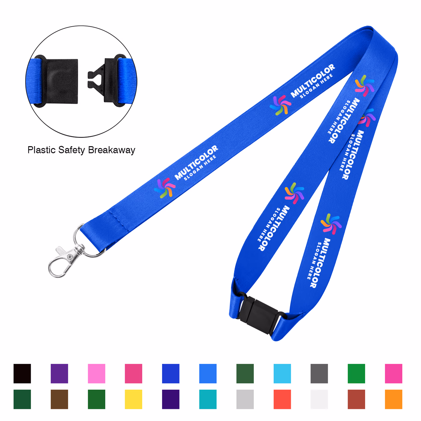 Custom 3/4" Full Color Dye-Sublimated Lanyard W/ Safety Breakaway