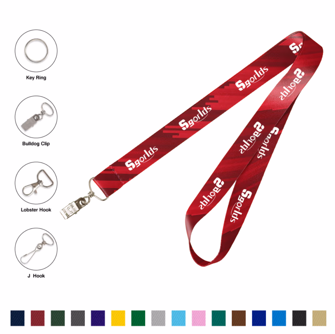 Custom 1" Full Color Dye Sublimated Lanyard