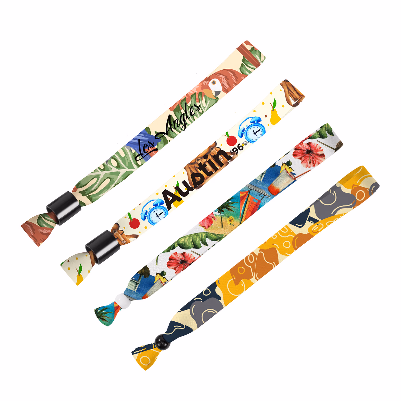 Custom 5/8" Sublimated Event Wristband W/ Locking Bead