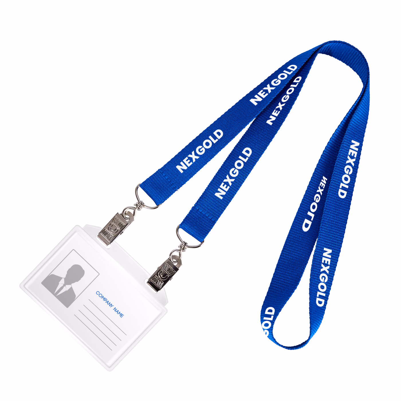 Custom 3/4" Custom Open Ended Polyester Lanyard W/ Dual Attachments