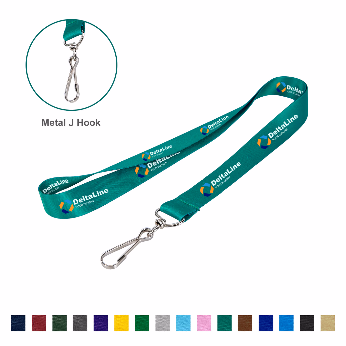 Custom 3/4" Full Color Dye Sublimated Lanyard (Ocean)