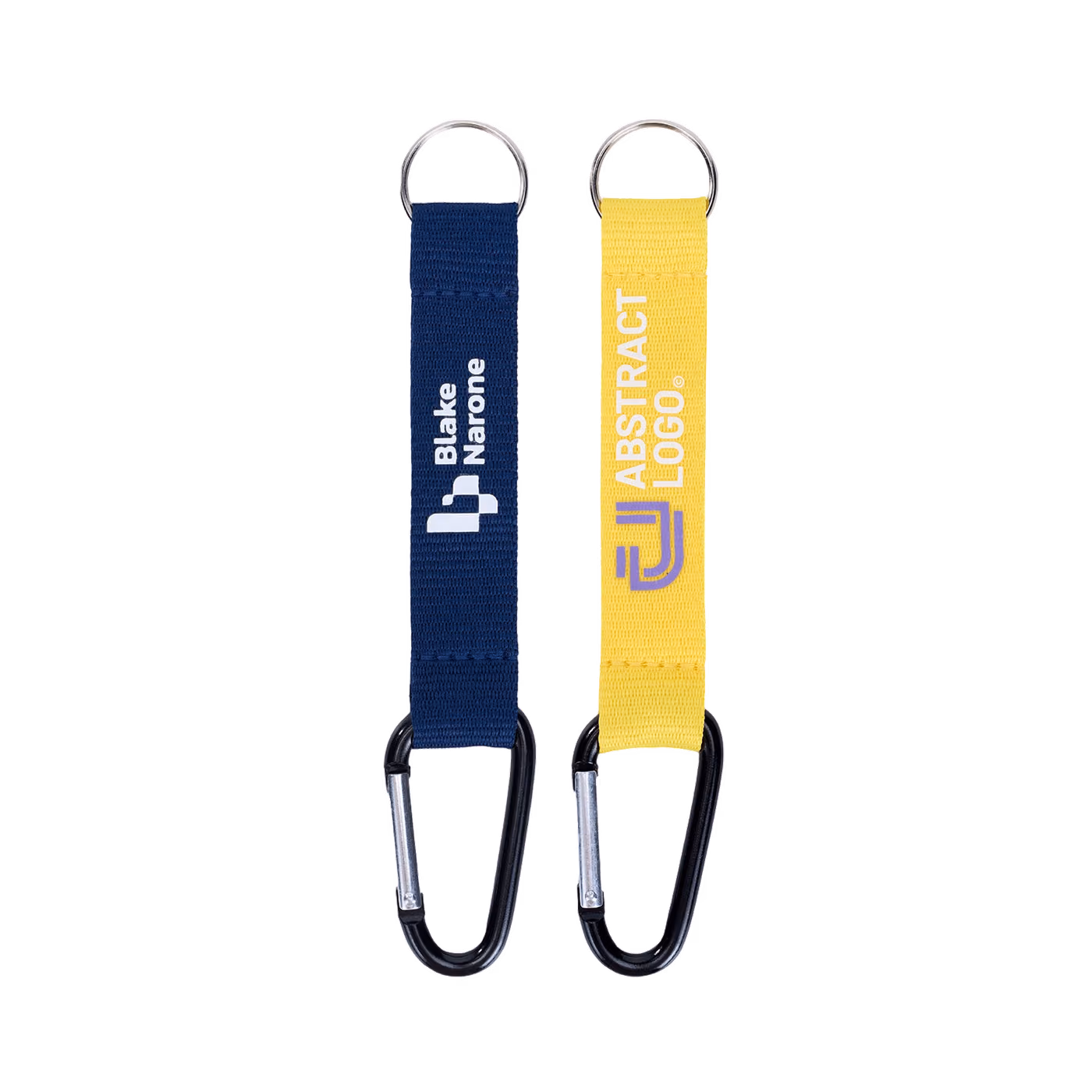 Custom 3/4" Carabiner Keychain Pocket Lanyards W/ Keyring