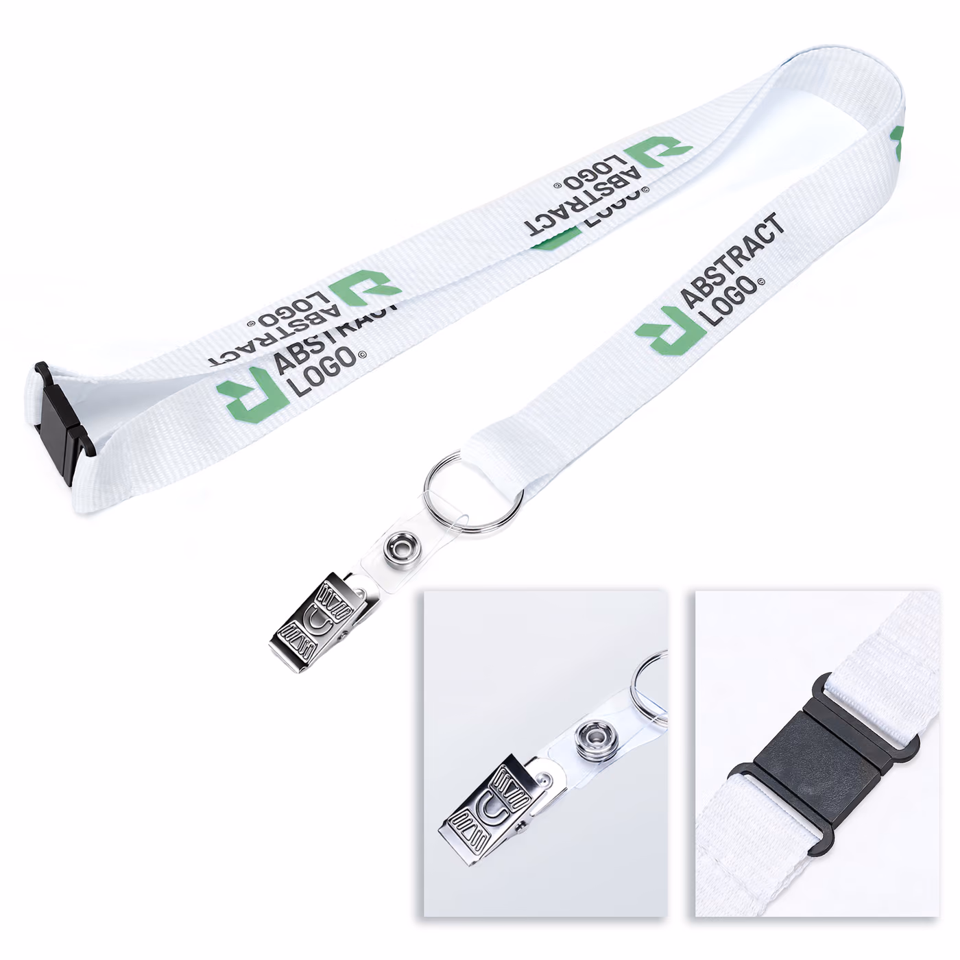 Custom 3/4" Polyester Lanyards With Safety Breakaway