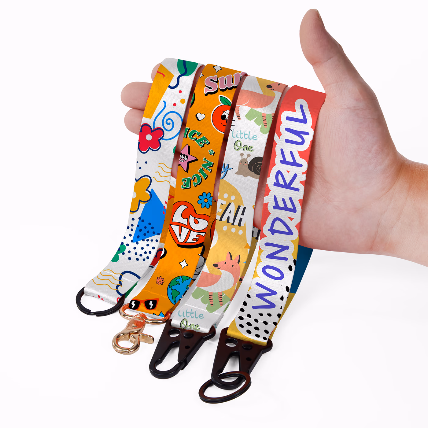 Custom 1'' Full Color Custom Printed Wrist Lanyards