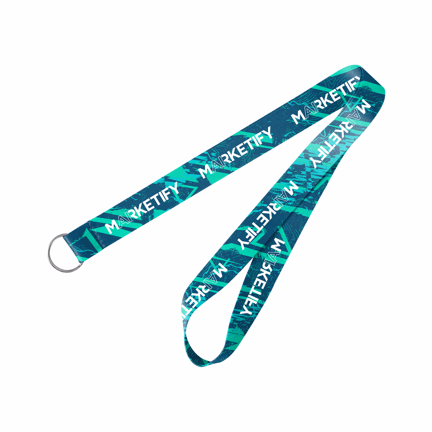 Custom 3/4" Full Color Dye-Sublimated Lanyard With Metal Split-Ring