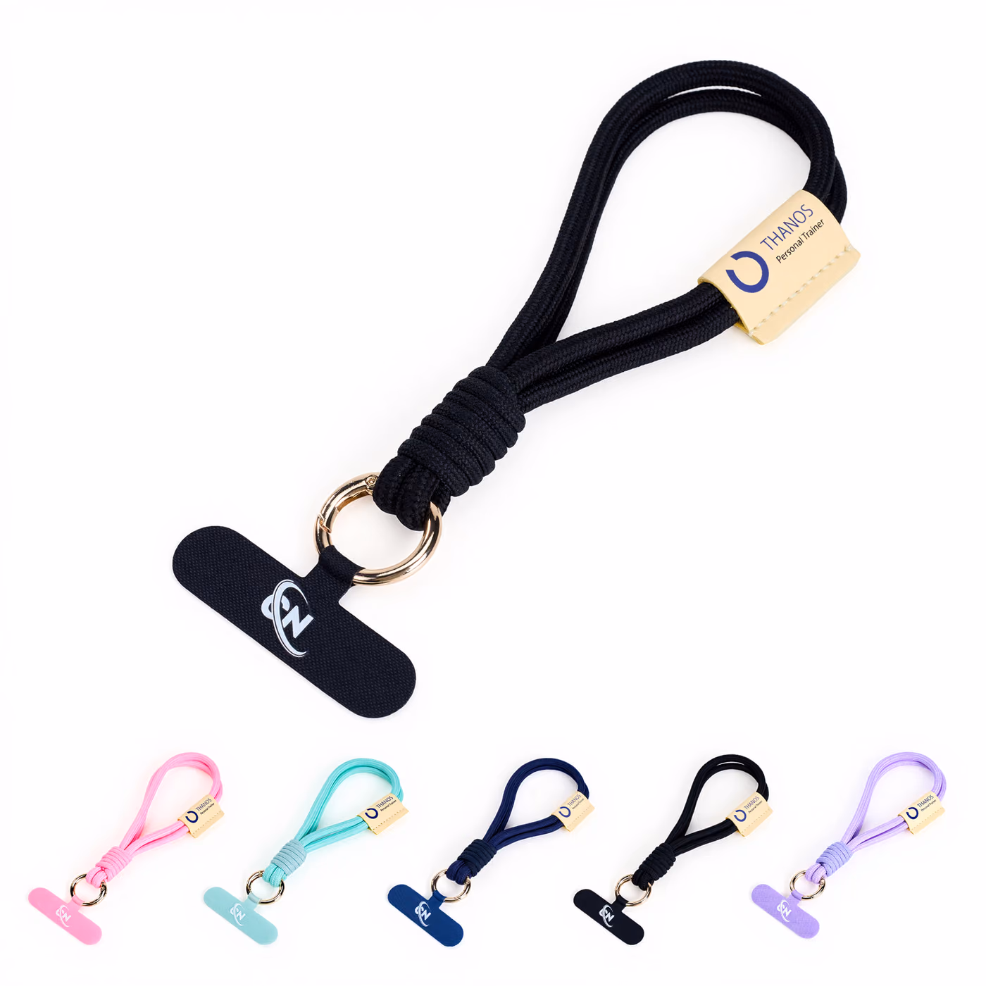 Custom Phone Lanyard Wrist Strap With Patch Tether Tab