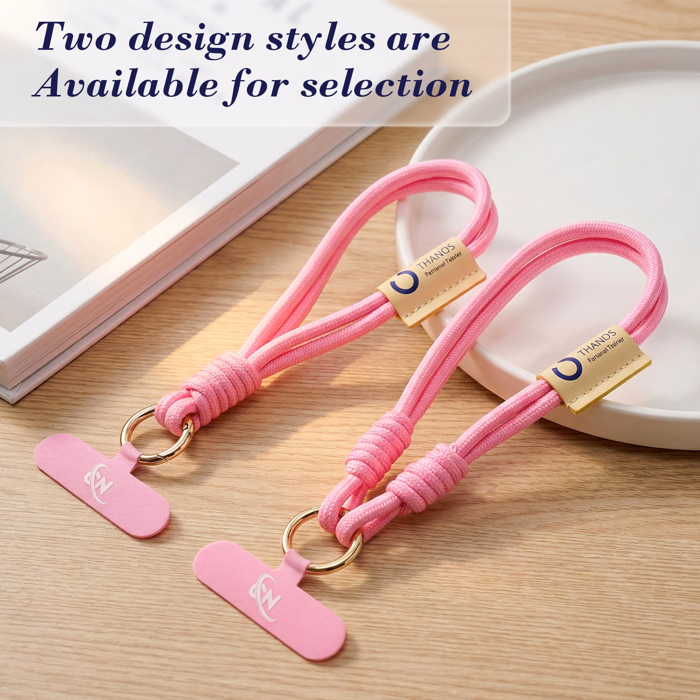 Custom Phone Lanyard Wrist Strap With Patch Tether Tab