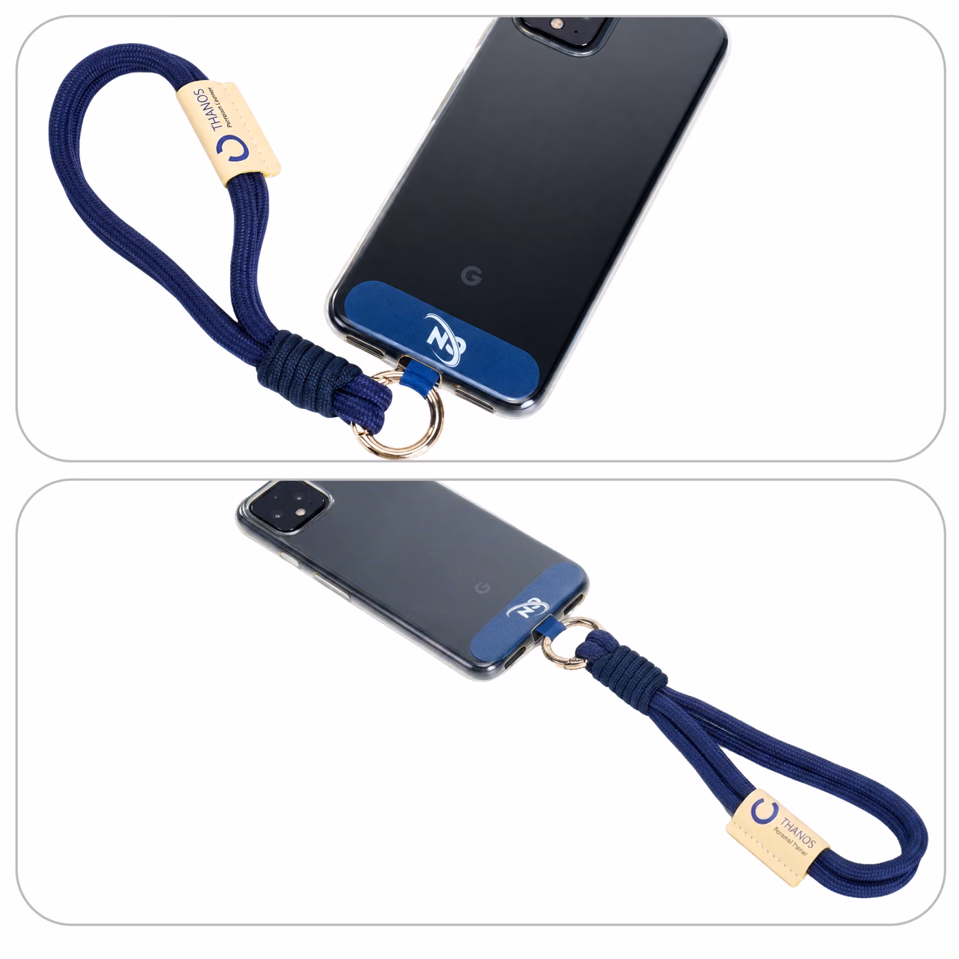 Custom Phone Lanyard Wrist Strap With Patch Tether Tab