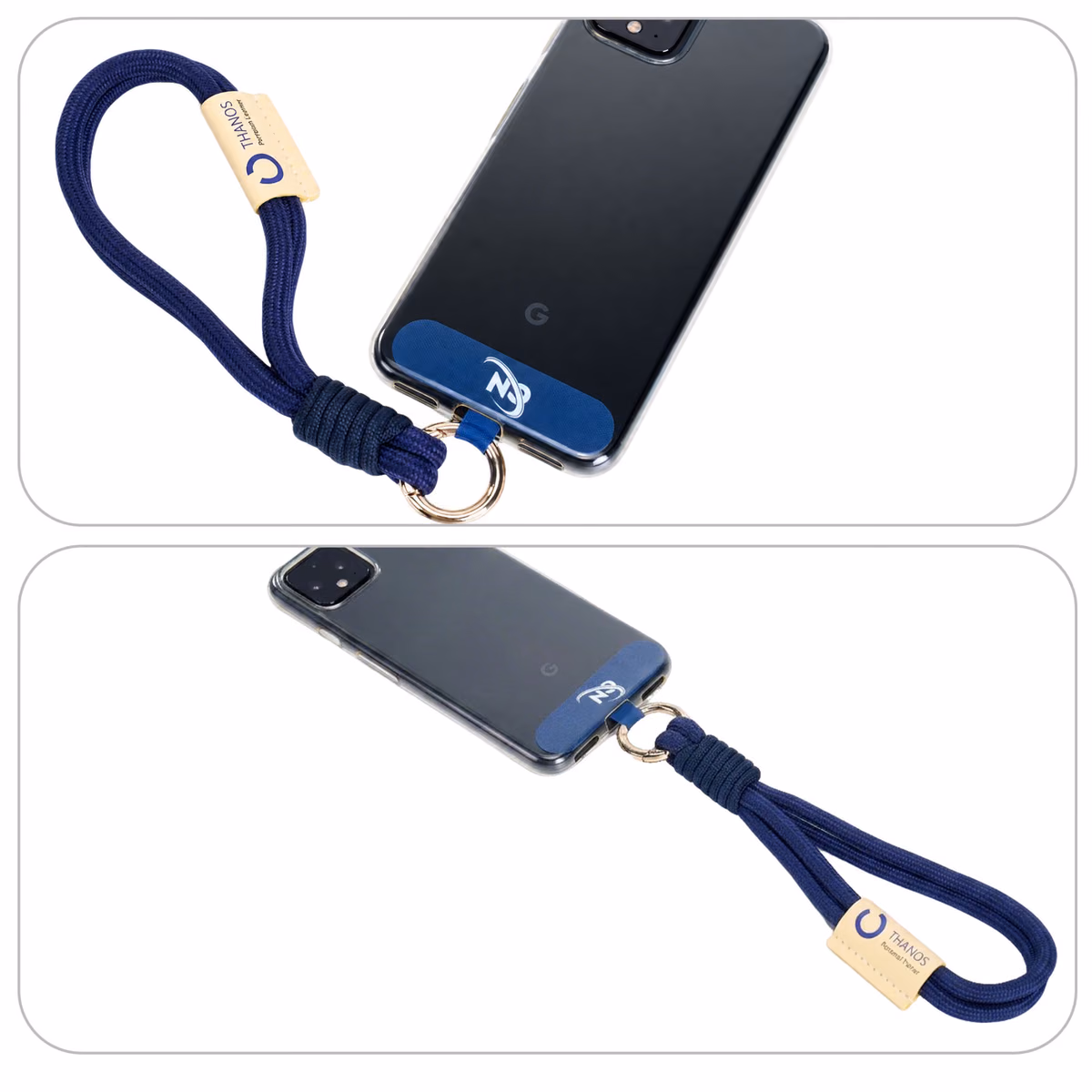 Custom Phone Lanyard Wrist Strap With Patch Tether Tab