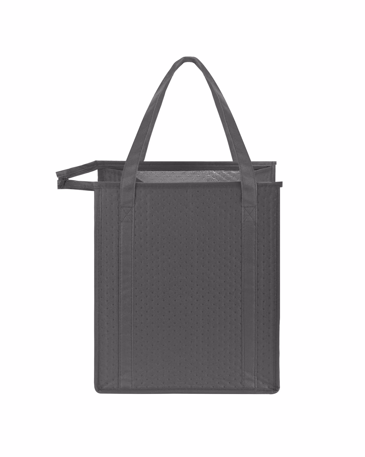 Custom Thermal Non-Woven Insulated Cooler Tote Bag-13"X15"X10"(Ocean) - Grey
