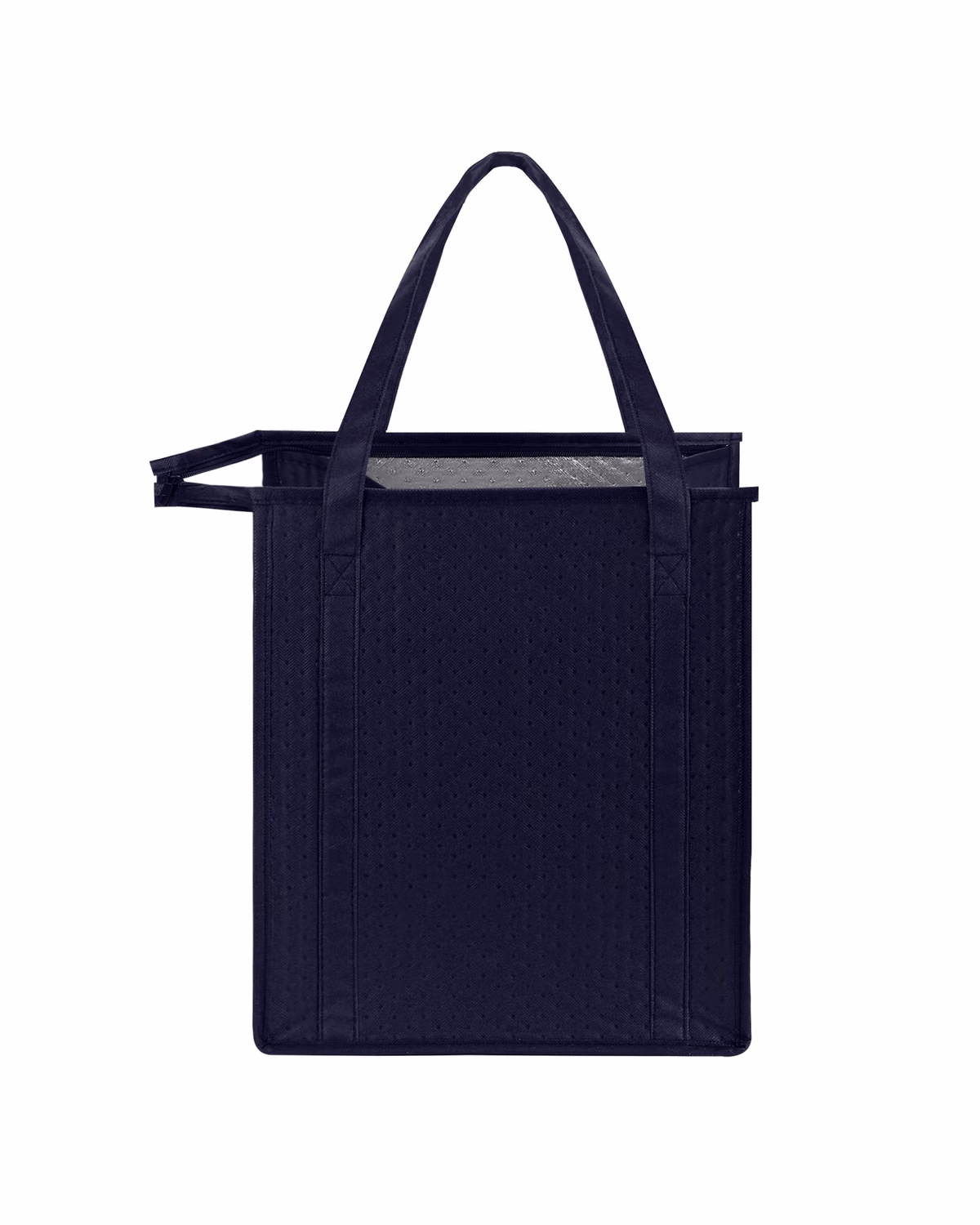 Custom Thermal Non-Woven Insulated Cooler Tote Bag-13"X15"X10"(Ocean) - Navy Blue