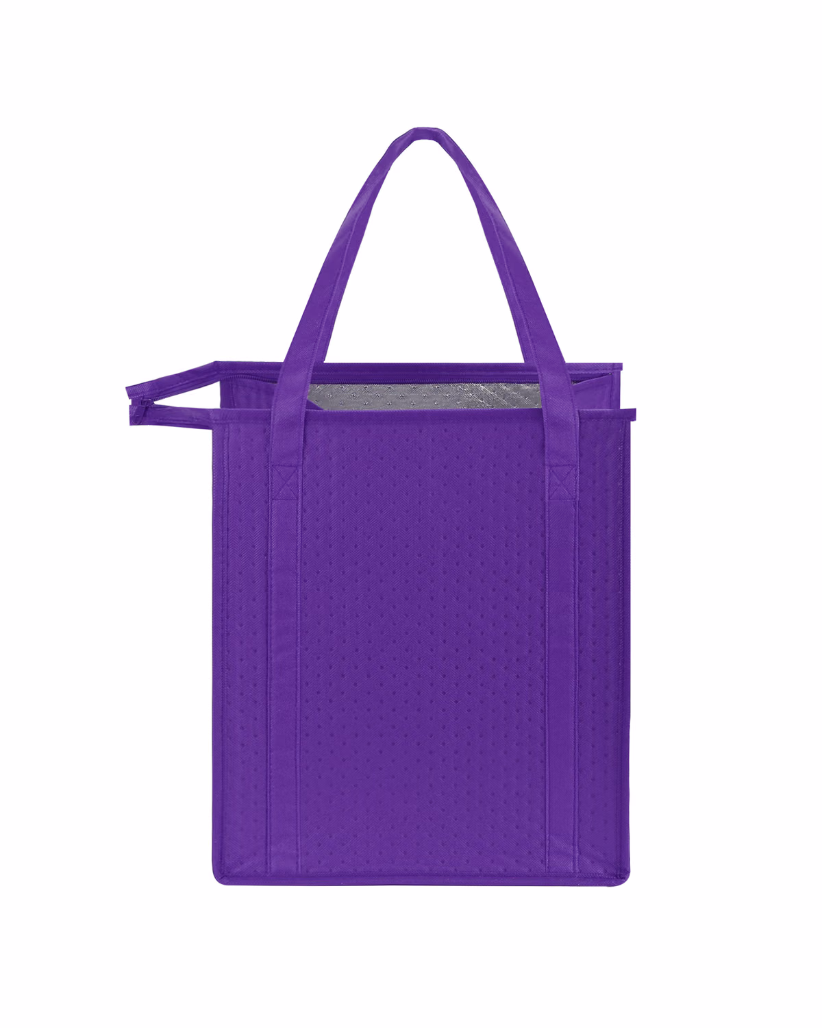 Custom Thermal Non-Woven Insulated Cooler Tote Bag-13"X15"X10"(Ocean) - Purple