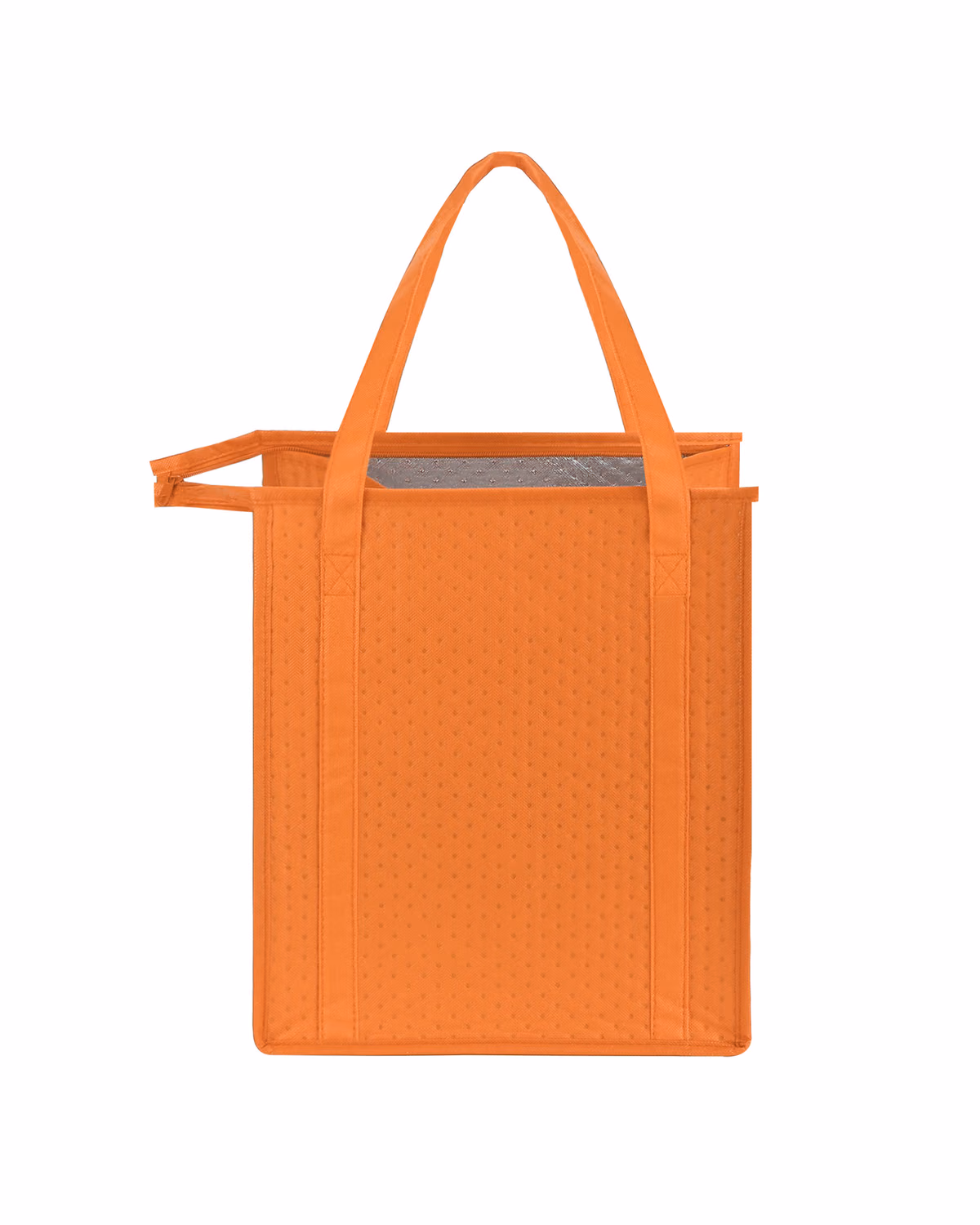 Custom Thermal Non-Woven Insulated Cooler Tote Bag-13"X15"X10"(Ocean) - Orange