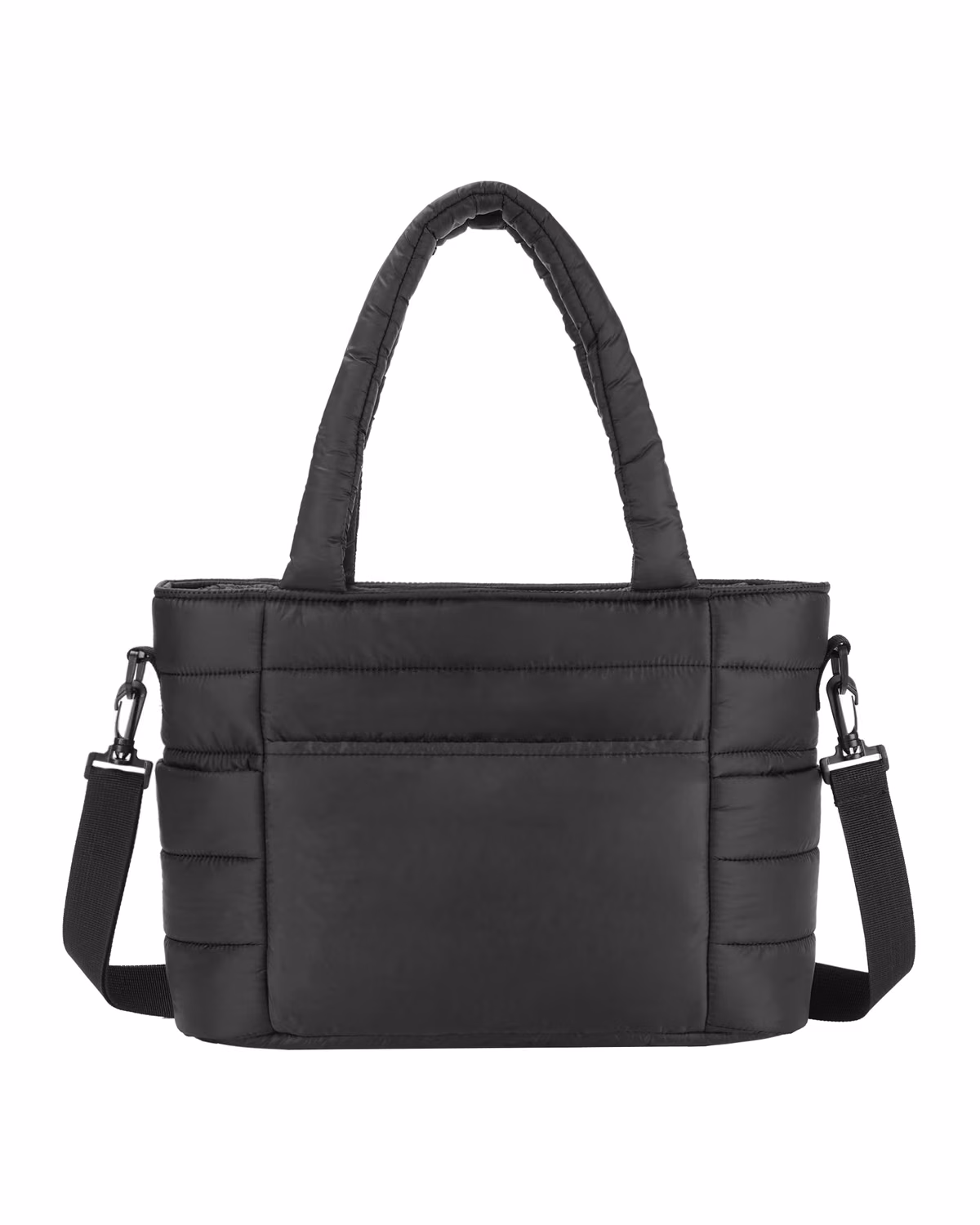Custom Modern Quilted Puffer Insulated Cooler Tote - Black