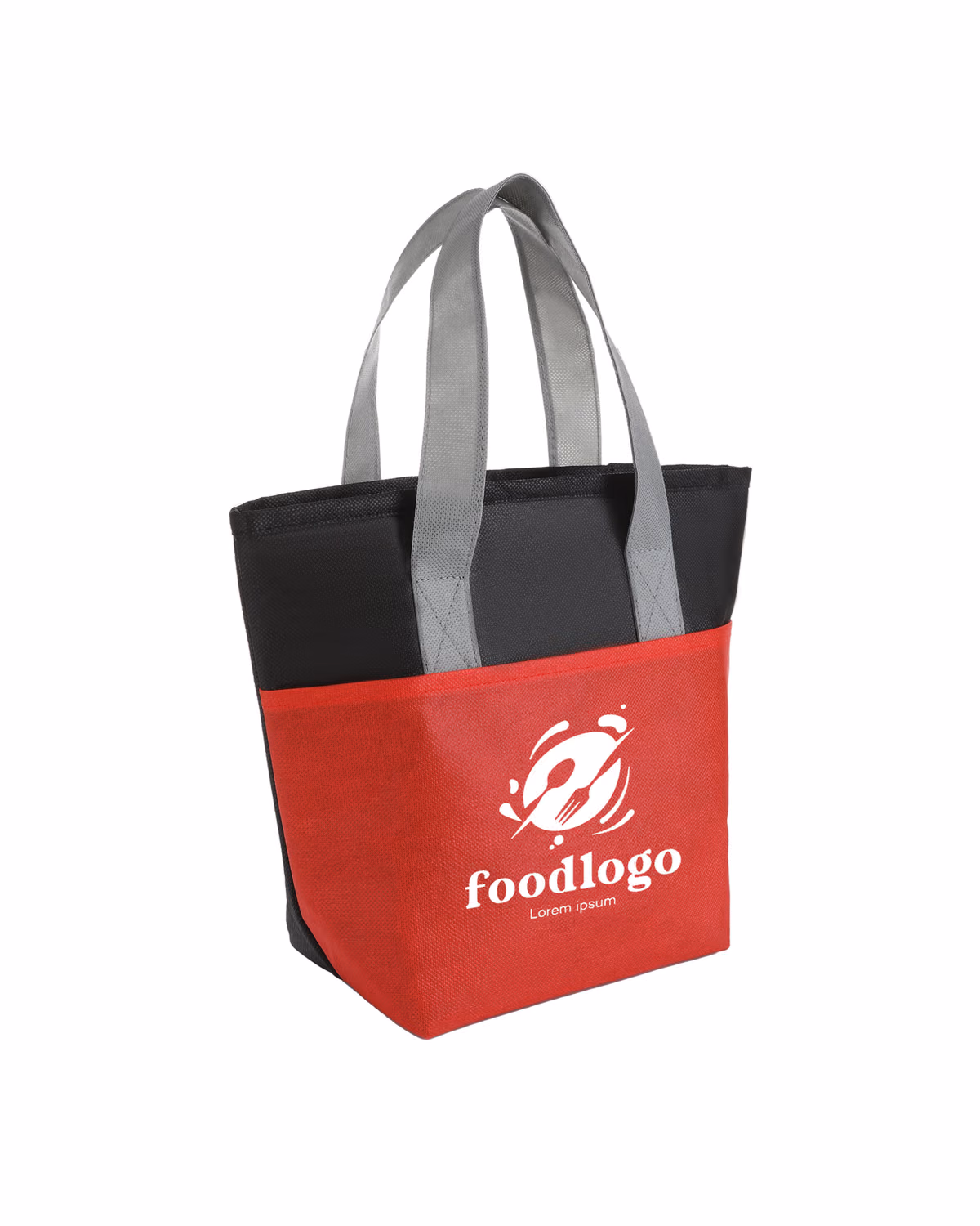 Custom Two-Tone Non-Woven Insulated Lunch Cooler Tote