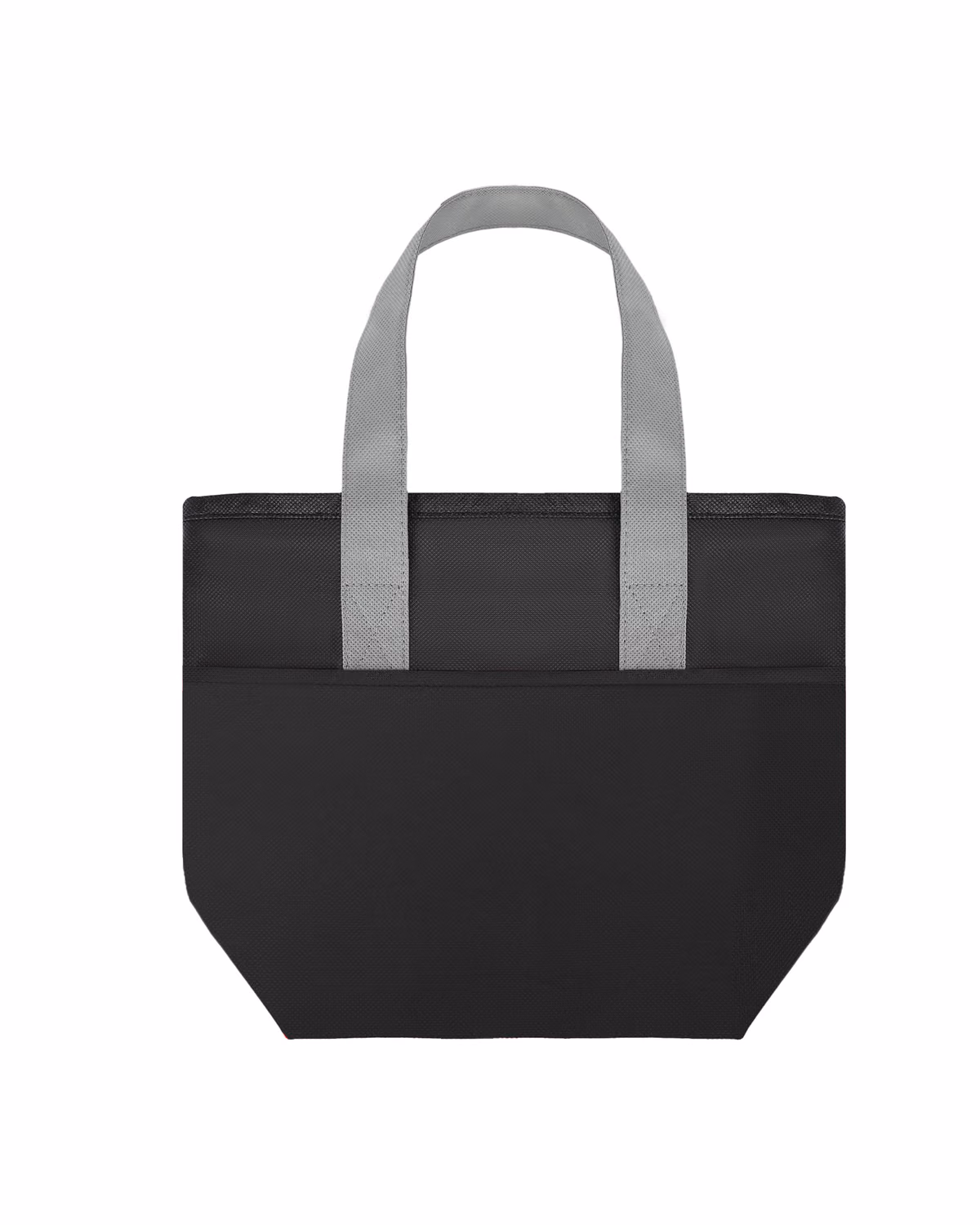 Custom Two-Tone Non-Woven Insulated Lunch Cooler Tote - Black