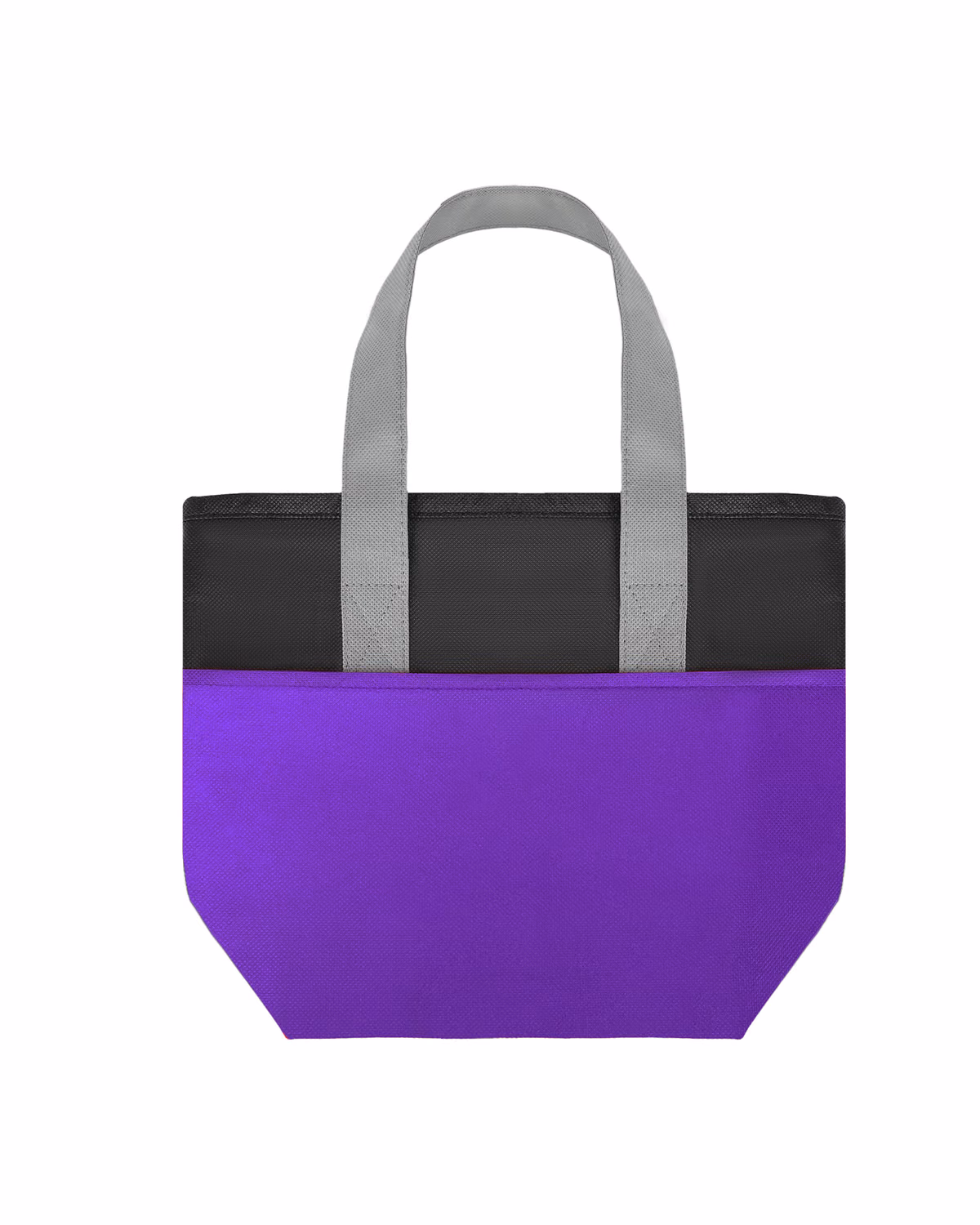Custom Two-Tone Non-Woven Insulated Lunch Cooler Tote - Purple