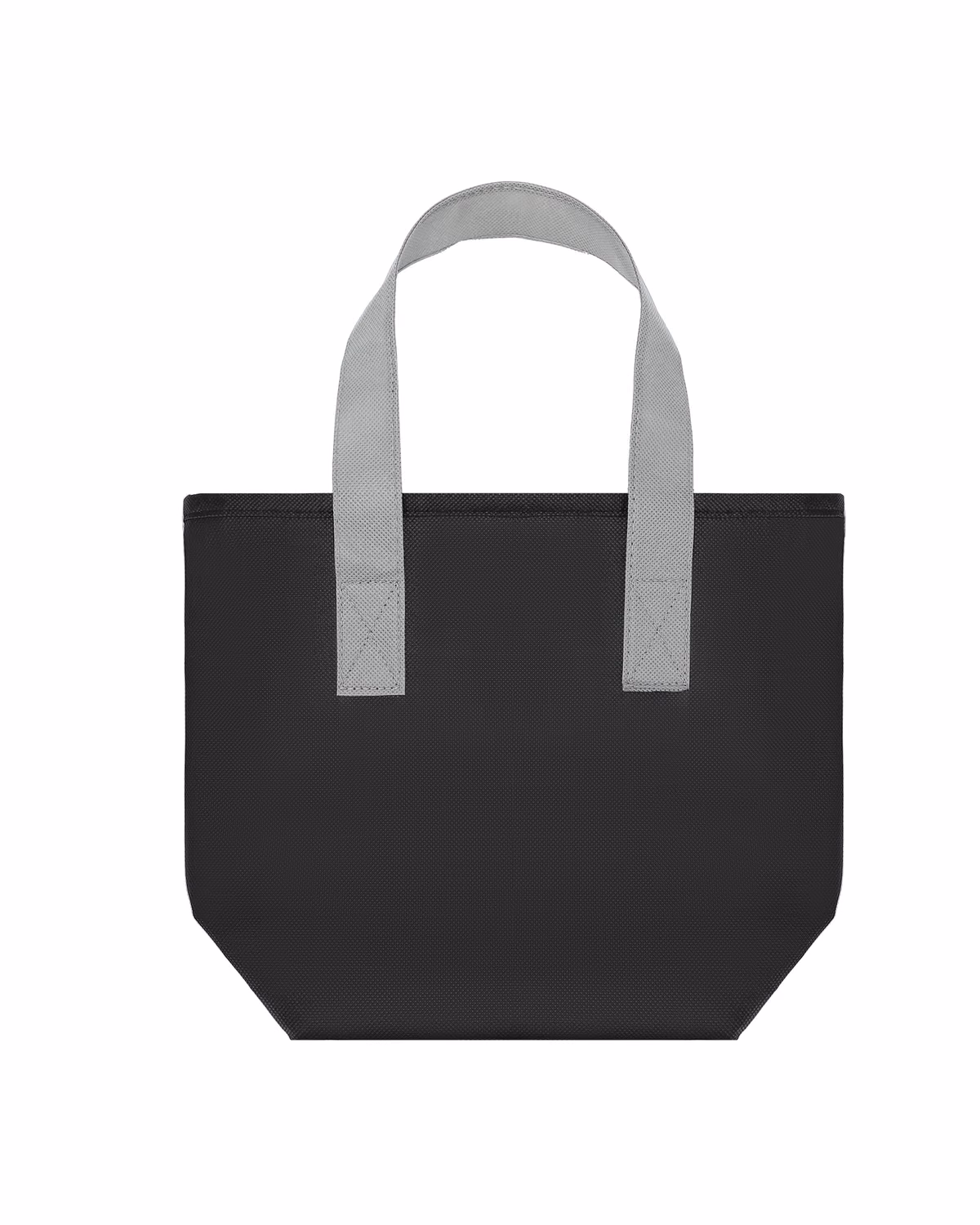 Custom Two-Tone Non-Woven Insulated Lunch Cooler Tote - Black