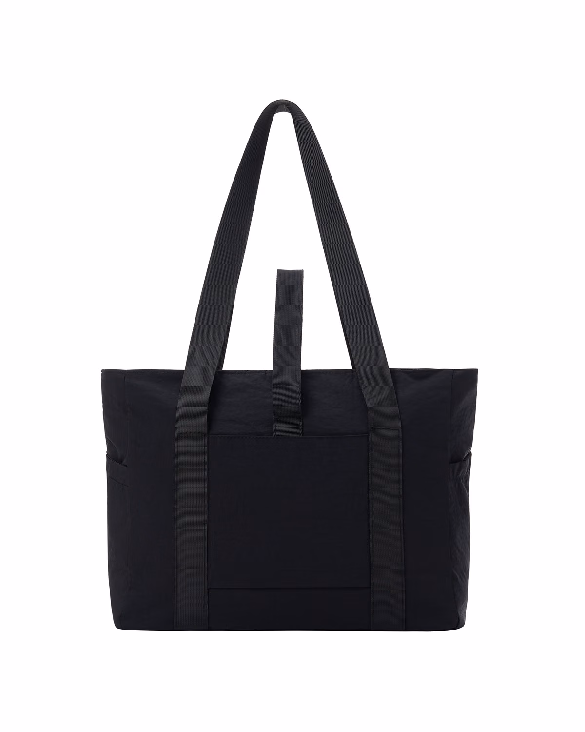 Custom Travel Gym Shoulder Tote Bag With Zipper - Black