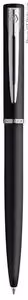 Custom Waterman Allure Black Ballpoint Pen (Chrome Trim)