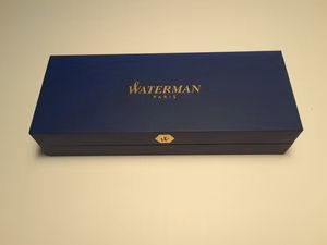 Custom Waterman Hemisphere Ballpoint Stainless Steel Gold Trim