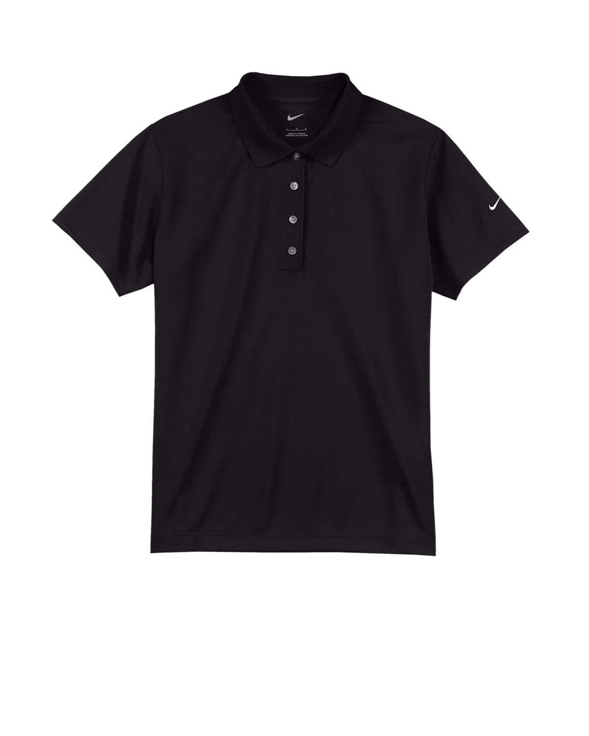 Custom Nike Women's Tech Basic Dri-FIT Polo - Black flat front