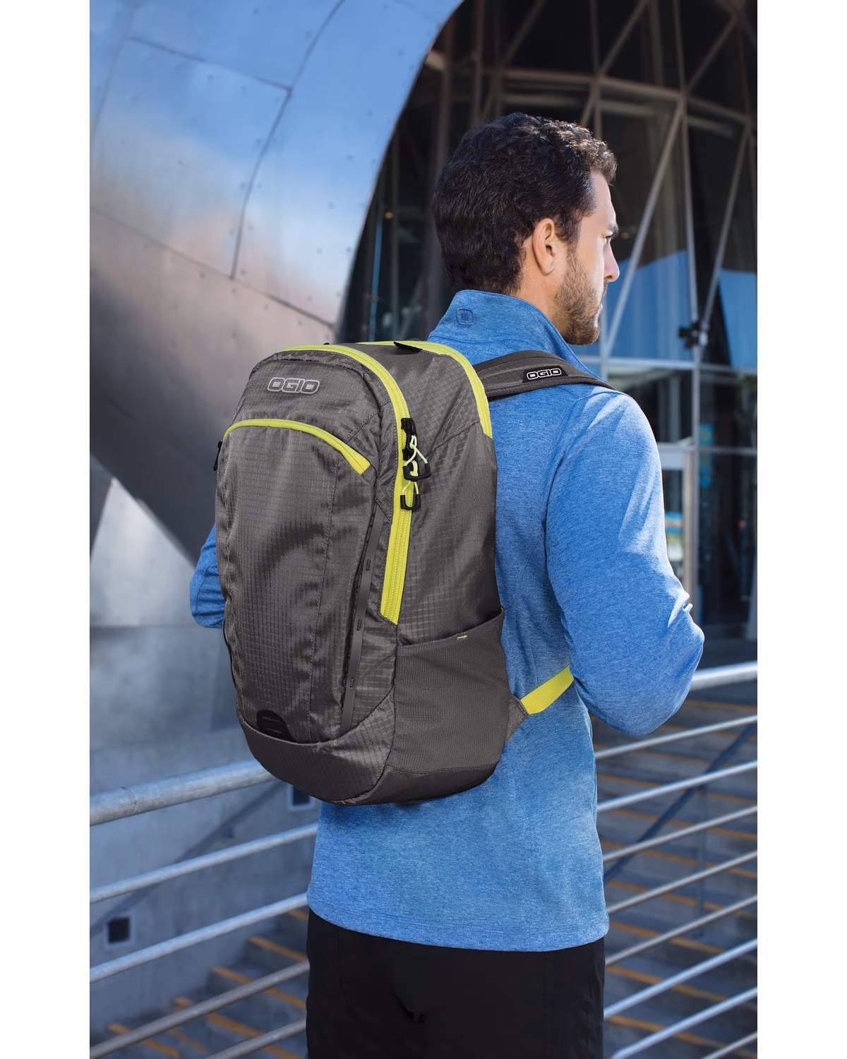 Custom OGIO Shuttle Pack - Harbor Grey/ Silver detail