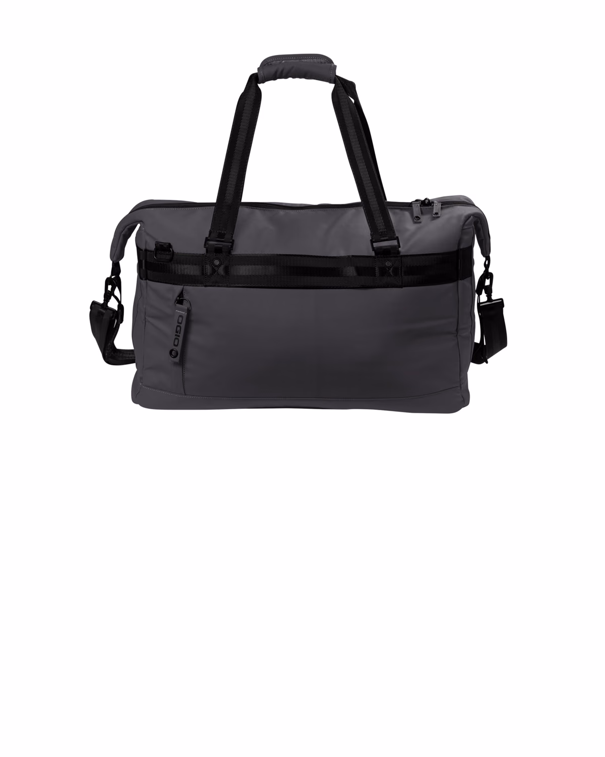 Custom OGIO Commuter Duffel - Tarmac Grey - flat back